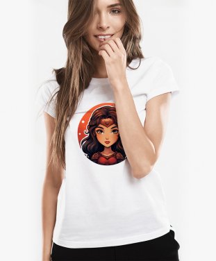 Жіноча футболка Мила мультяшна дівчинка