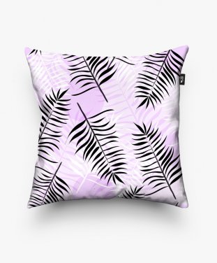 Подушка квадратна tropical summer. purple