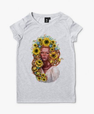 Жіноча футболка Соняшник (овал)