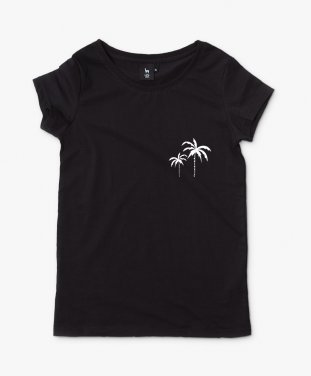 Жіноча футболка palms silhouette. white