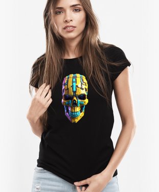 Жіноча футболка Кібер-череп