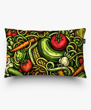 Подушка прямокутна Vegetables doodle