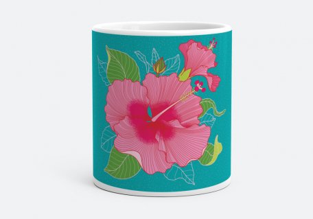Чашка Квіти гібіскусу