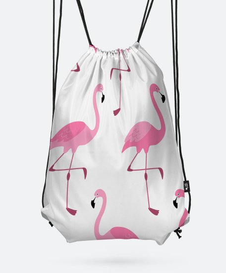 Рюкзак Тропики паттерн с фламинго
