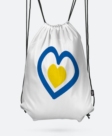 Рюкзак Синьо-жовте серце
