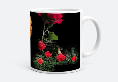 Чашка Яскраві садові квіти