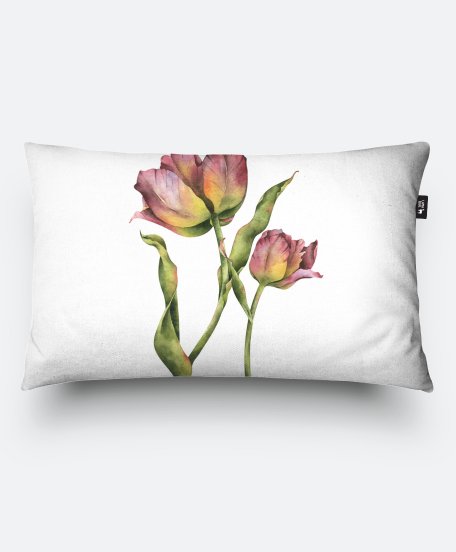 Подушка прямокутна Тюльпани