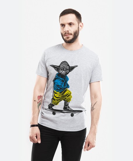 Чоловіча футболка Йода на скейті