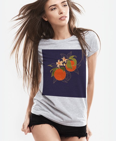 Жіноча футболка Квітуча гілка апельсину