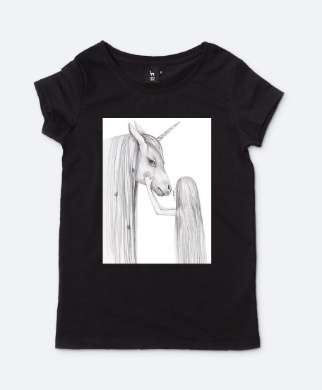 Жіноча футболка Girl with magic Unicorn