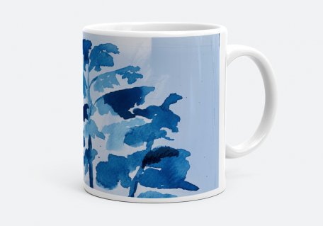 Чашка Синій ліс аквареллю