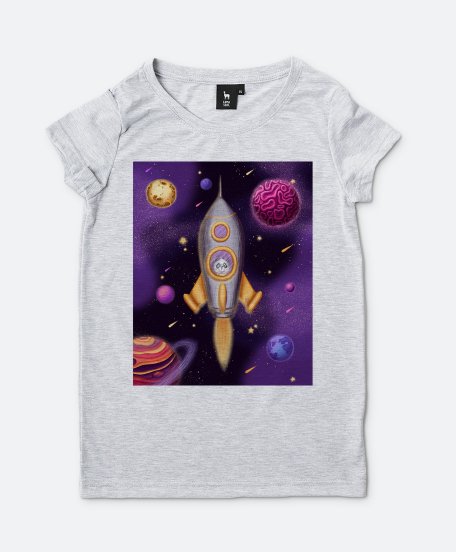 Жіноча футболка Панда в космосі
