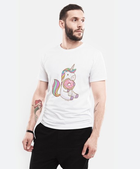 Чоловіча футболка Єдиноріг з пончиком