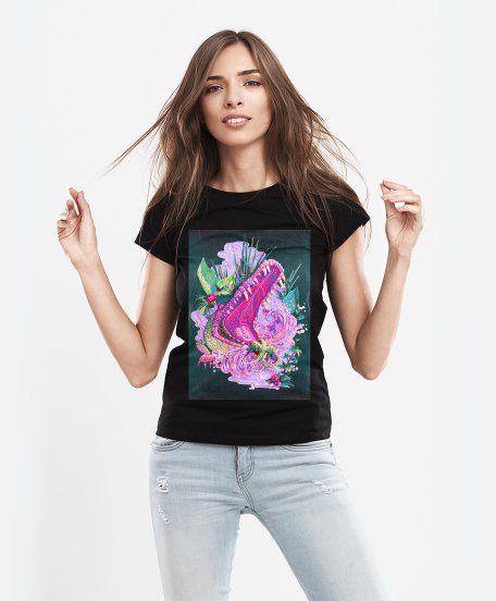Жіноча футболка Алігатор і птаха