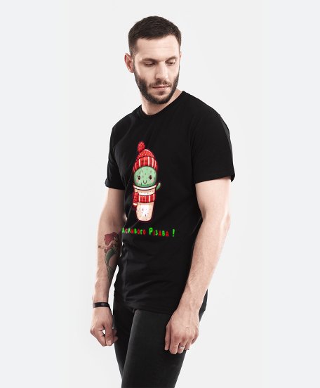 Чоловіча футболка Різдвяний Кактус