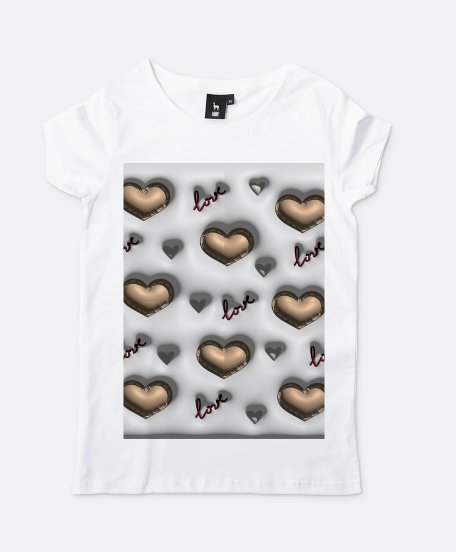 Жіноча футболка Серця  3d