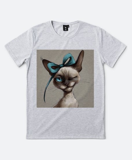 Чоловіча футболка Сіамська Орієнтальна Кішка