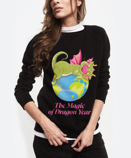 Жіночий світшот The Magic  of Dragon Year, Магія року Дракона