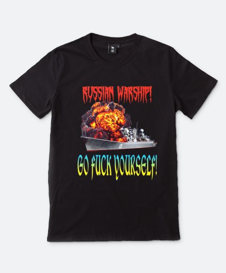 Чоловіча футболка Russian warship, go fuck yourself( російський воєнний корабель, іди на.....)