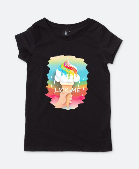 Жіноча футболка Lick Me Морозиво ЛГБТ