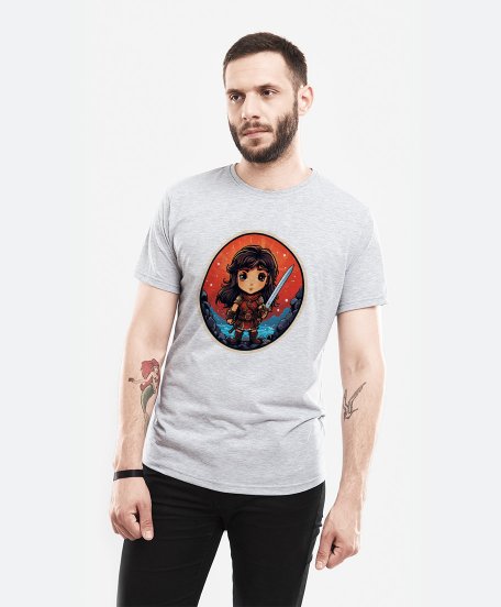 Чоловіча футболка Маленька дівчинка-воїн