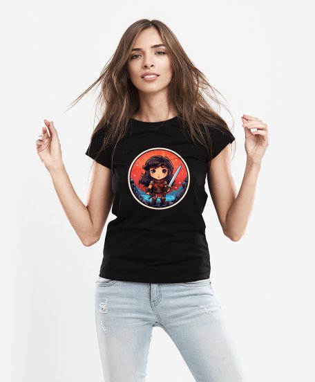 Жіноча футболка Маленька дівчинка-воїн
