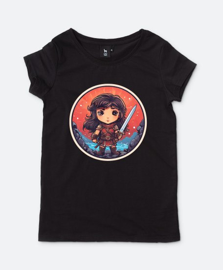 Жіноча футболка Маленька дівчинка-воїн
