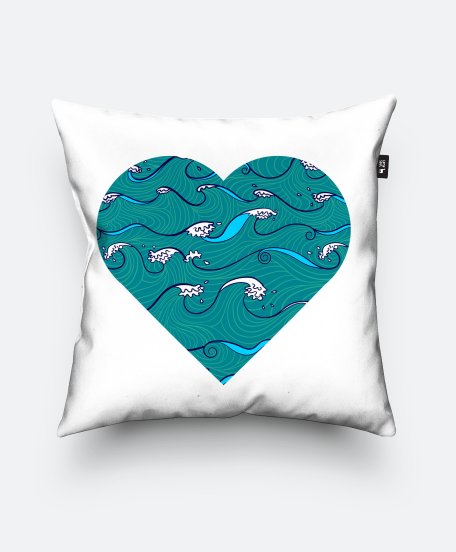 Подушка квадратна С морем в сердце
