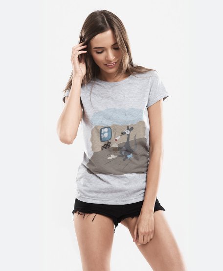 Жіноча футболка Крыса домосед