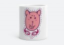 Чашка рожевий кіт у навушниках