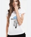 Жіноча футболка Стрела с мандалой и перьями