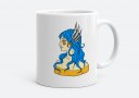 Чашка Девушка валькирия с синими волосами