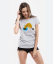 Жіноча футболка Пёс с фризби диском