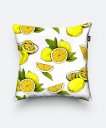 Подушка квадратна Pattern of ripe lemons