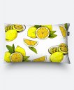 Подушка прямокутна Pattern of ripe lemons