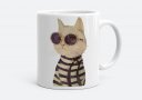 Чашка Кот в фиолетовых очках