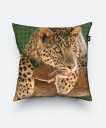 Подушка квадратна леопард
