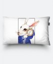 Подушка прямокутна Акварельний кролик | Watercolor Rabbit