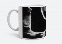 Чашка Абстрактный рисунок нитью на черном 2