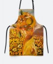 Фартух Woman and sunflowers