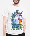 Чоловіча футболка Единорог в цветах