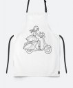 Фартух Girl riding a scooter