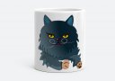 Чашка The cool dark-blue cat