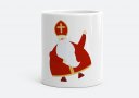 Чашка Святий Миколай. День Святого Миколая. Персонаж у червоний одяг
