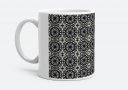 Чашка Квітково-геометричний чорно-білий принт