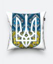 Подушка квадратна Герб України Тризуб з орнаментом
