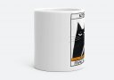 Чашка Чорній мультяшний кіт з написом