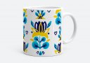 Чашка Украинские голубые цветы