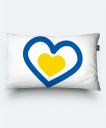 Подушка прямокутна Синьо-жовте серце