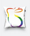 Подушка квадратна  Rainbow rabbit